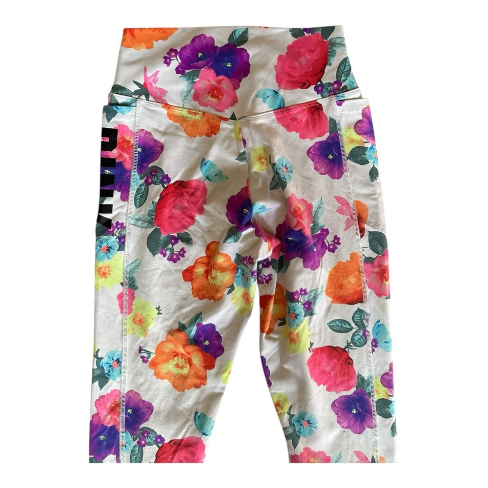 Victoria’s Secret PINK Ultimate Logo Sport Ankle Leggings – Floral Print, Size S - Picture 7 of 10